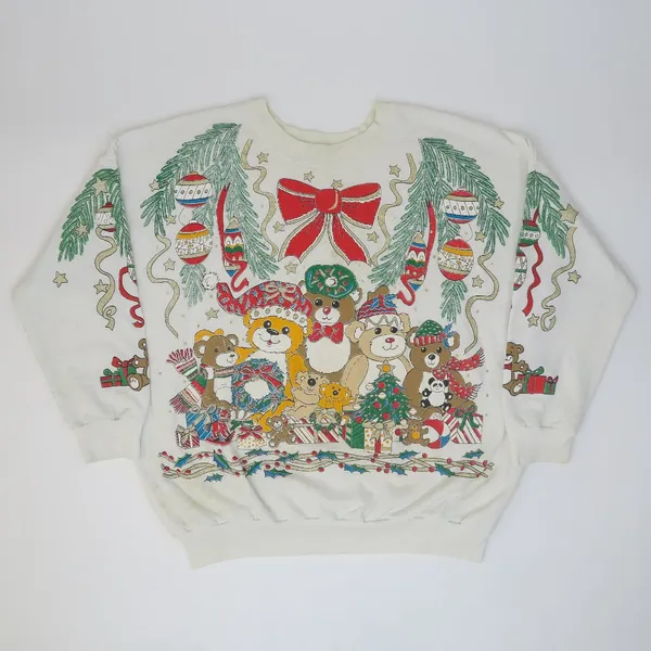 Vintage 80s Holiday Time Christmas Sweatshirt - Image 3