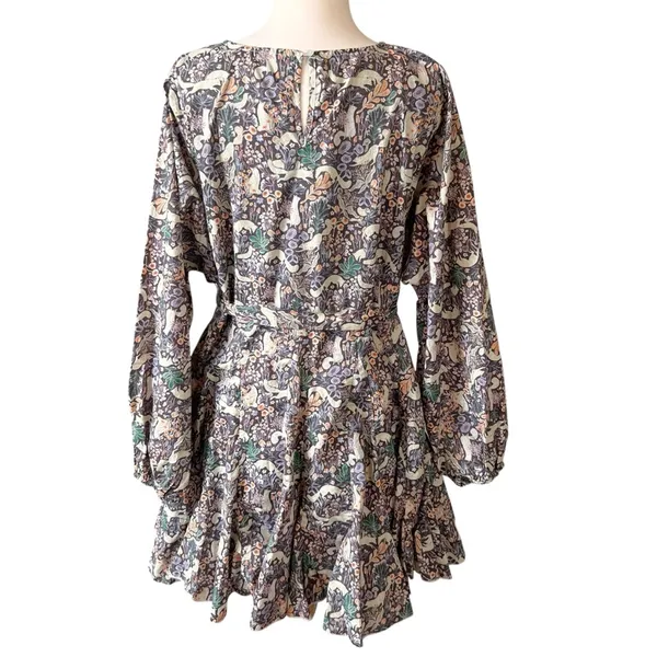 Shop the Mint Get Closer Plum Purple Fox Printed Dress - Image 10
