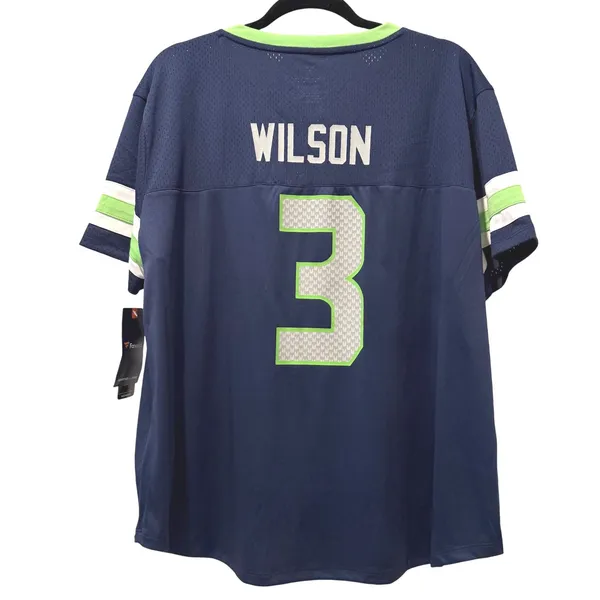 Womens‎ 2XL Seattle Seahawks Wilson #3 Fanatics Jersey Lace-Up T-Shirt - Image 3