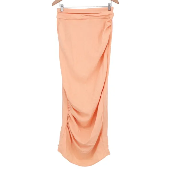 Unbranded Peach 2 Piece Set Batwing Crop Top & Ruched Maxi Skirt Size M - Image 5