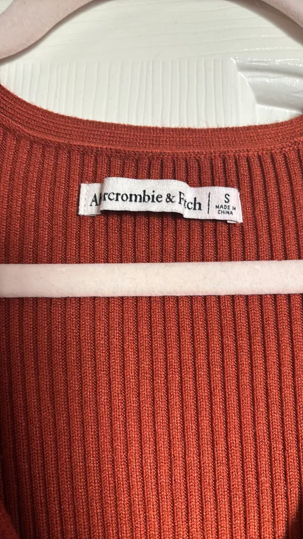 Abercrombie Sweater Knit Burnt Orange Bodysuit - Image 3