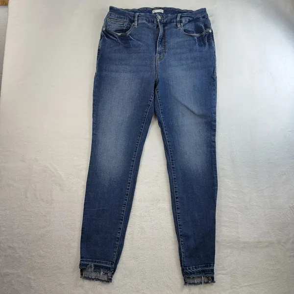 Good American 14 32 Good Legs‎ Skinny Jeans In Indigo Blue High Rise Stretch - Image 3