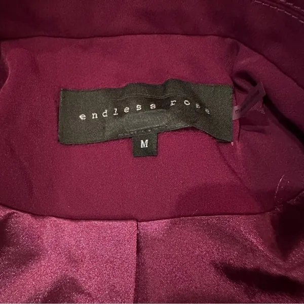 RTR‎ Endless Rose Purple Pink Single Breasted Long Sleeve Blazer Sz M - Image 8