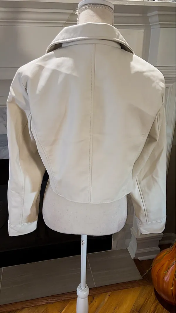 White MOTO Jacket by Ci Sono - Image 4
