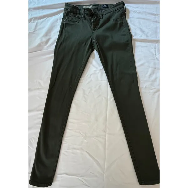 AG Adriano Goldschmied The Legging Super Skinny Pants Olive‎ Green Womens 26R - Image 3