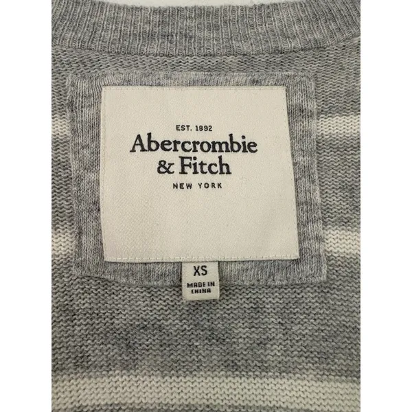 Abercrombie & Fitch Striped Cardigan Sweater V Neck Vintage Y2K SZ XS - Image 5