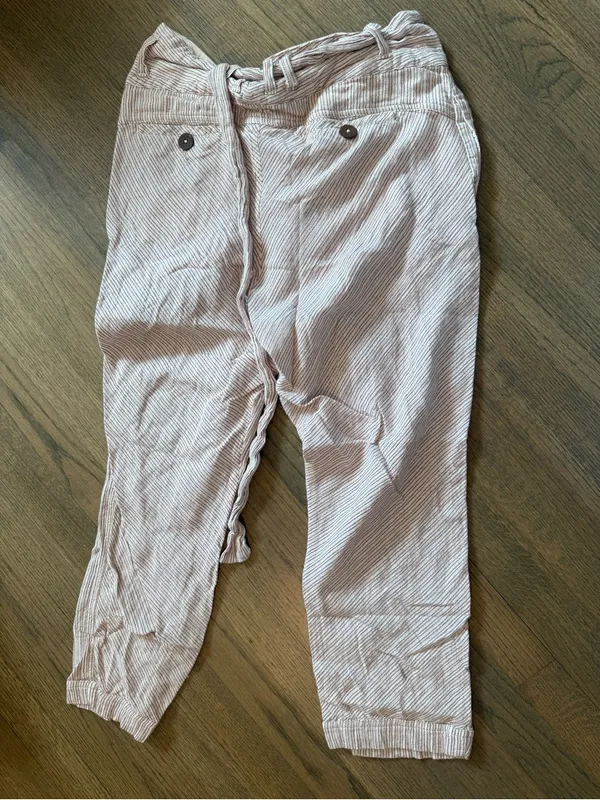 Free People Rumors Yarn Dye Harem Pants Textured High Waisted: Size 8 - Image 9