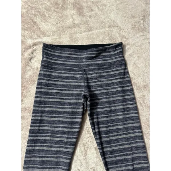 Lululemon Women's Wunder Under Crop III Space‎ Dye Twist Sapphire Blue Size 6 - Image 4