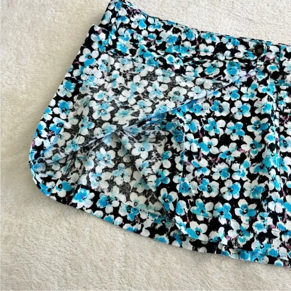 Future Collective Wrap Cargo Skirt Womens Size‎ 0 Linen Blue Ditsy Floral NEW - Image 5