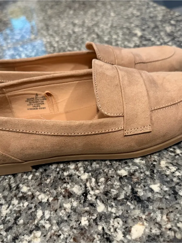 Old Navy Taupe Suede Penny Loafers - Image 3