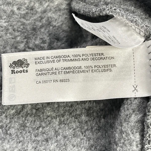Roots Womens‎ Quarter Zip Fleece Pullover Size XS Heathered Gorp Outdoor Hiking - Image 9