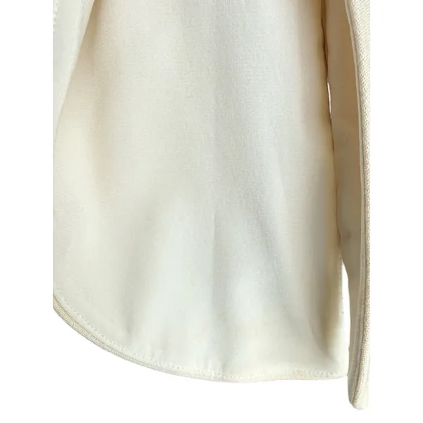 Khaite Tate Square Neck Cream Mini Dress Size 6 - Image 11