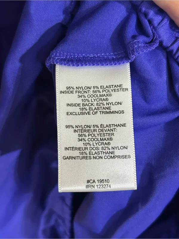 Lole Athletic Top Tank Purple Mesh SIZE LARGE Elastic Waist Activewear - Image 4