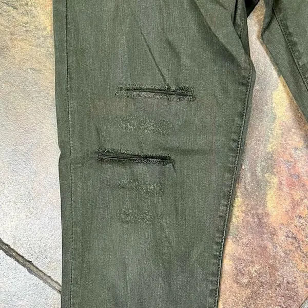 Vervet New Flying Monkey Army Green Distressed Jeans 28 - Image 4