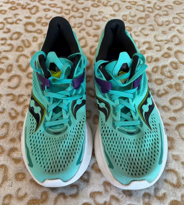 Saucony Women's Ride 15 Teal Green Running Athletic Shoes Size: 9.5 - Image 5