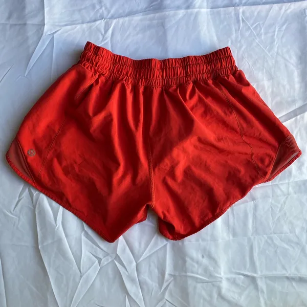 lululemon 2.5 athletica Women’s Bright Red Athletic Shorts #4 - Image 3