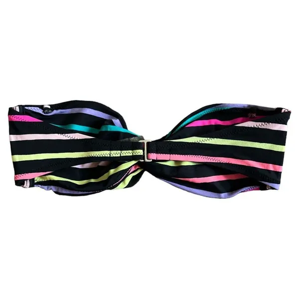 VICTORIA'S SECRET Swim Multicolor Stripe Print Bandeu Top, XS - Image 2