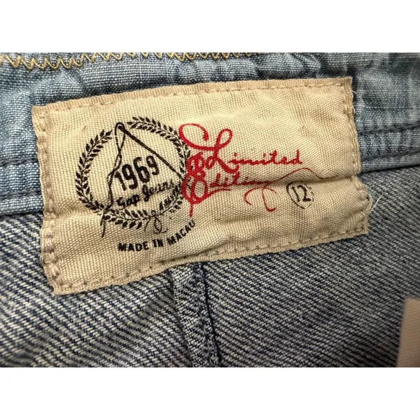 GAP Sailor Crop Jeans Women 12 Blue Excellent Vintage Y2K Wide Leg Denim - Image 3