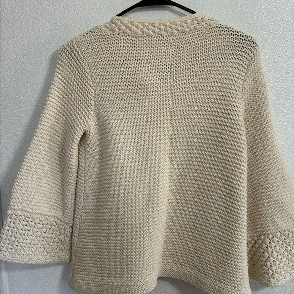 525 America Cream Textured Cardigan S - Image 3