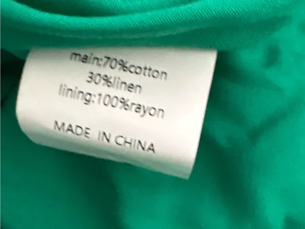 Showpo HARLEEN MINI DRESS Linen Asymmetrical Trim Puff Sleeve Dress In Green 10 - Image 10
