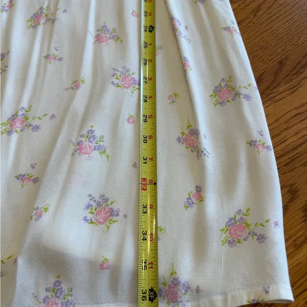 Reformation Floral Slip‎ Dress in Cream and Pink size 2 - Image 6