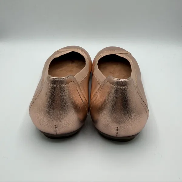 Vionic Caroll Rose Gold Metallic Leather Ballet Flats Womens US 6.5M - Image 4