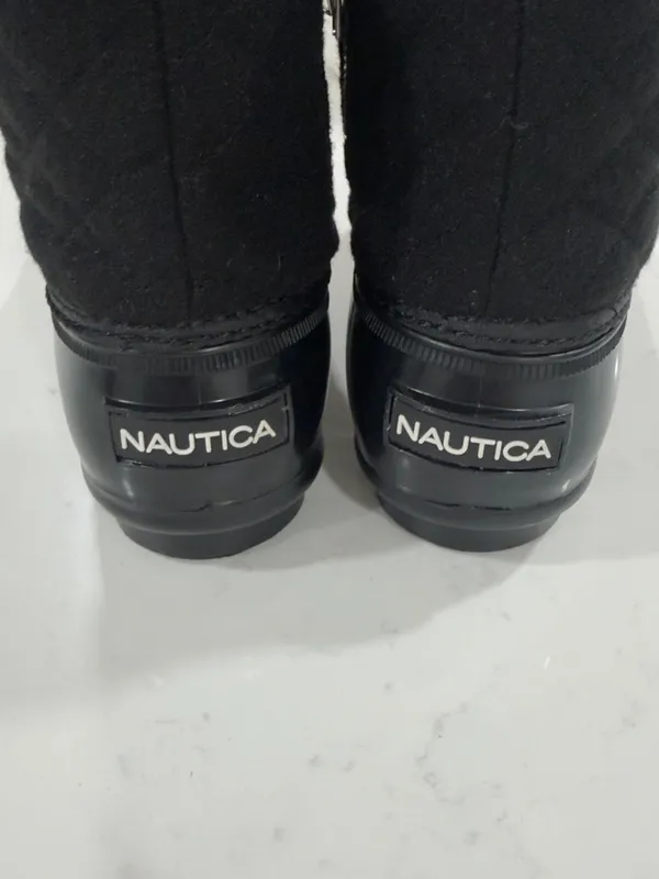 Nautica Black Quilted Short Rain Boots - Image 5