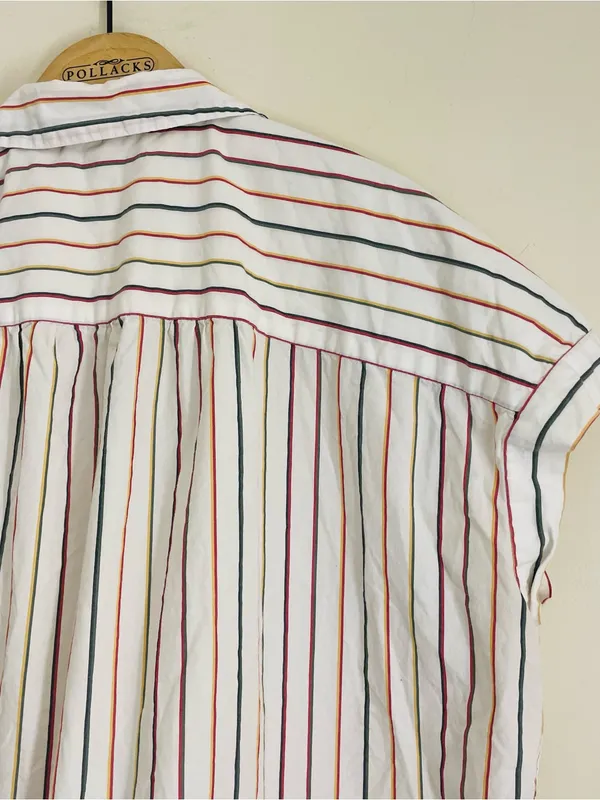 Madewell Central Shirt Oversized Button Front Top Multicolor Sadie Striped L - Image 8