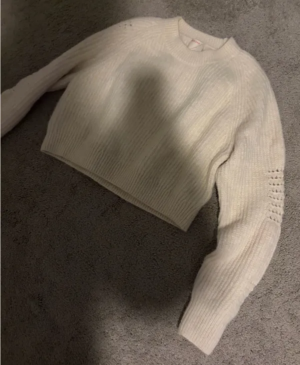 Kerisma Creme Cropped Sweater - Image 2
