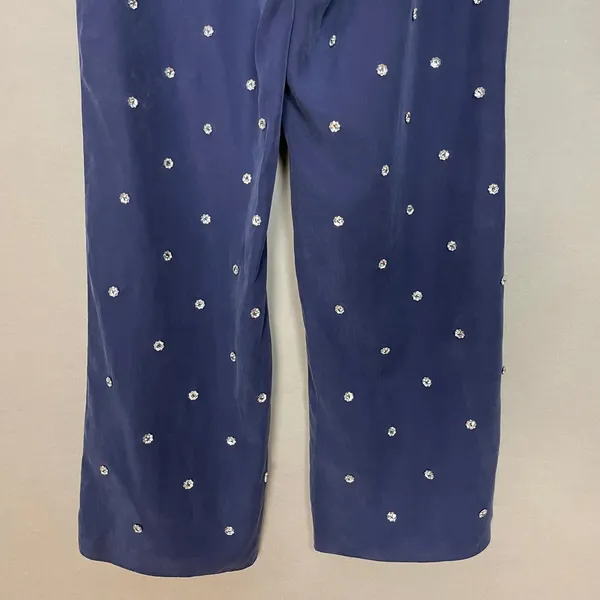 Hill House Pants Navy Jewl Jammie Sparkly Women Size Large Party‎ Embellished - Image 7