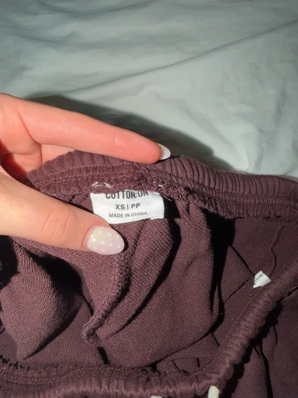 wide leg maroon cotton on pants  - Image 3