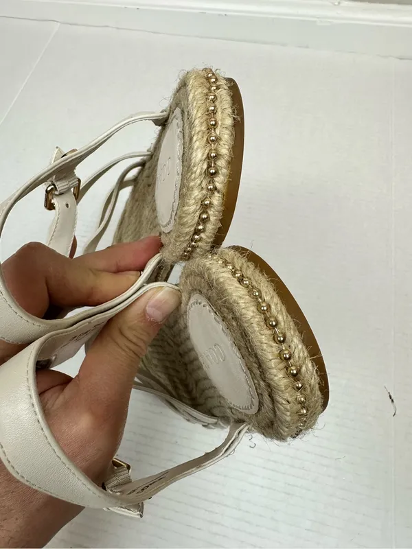Coach Carissa Leather Women's Espadrille Chalk Gold Pearl | C2794 - Size 10 B - Image 12