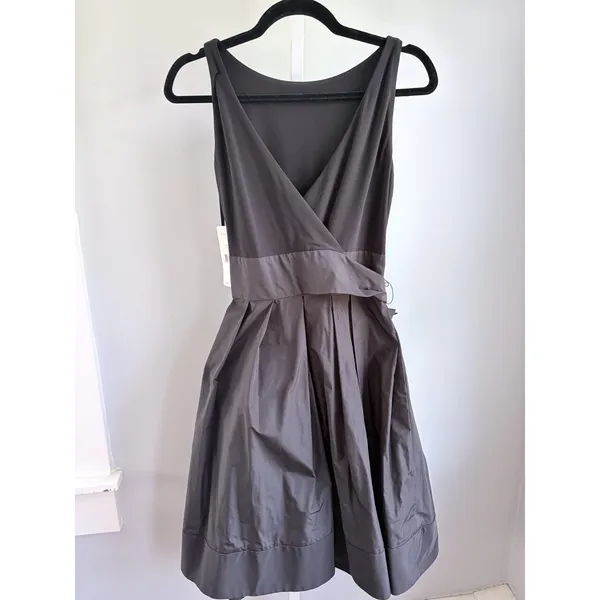 Lauren Ralph Lauren Gray Wrap Mini Dress - Image 2