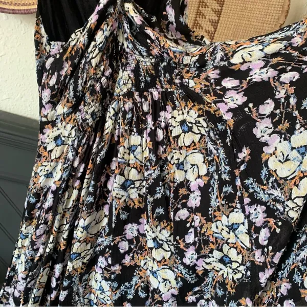 ☀️ Washed Ashore Black Mini Floral Dress - Image 7
