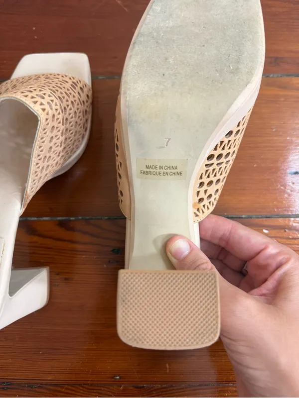 Jeffrey Campbell Caviar Lasercut Platform Heeled Sandals Sz 7 💛🍄 - Image 10
