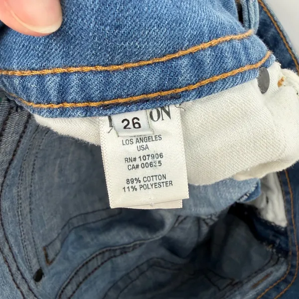 Hudson‎ Signature Bootcut Jeans 26 Low Rise 31" Waist Made USA Y2K Flap Pocket - Image 5