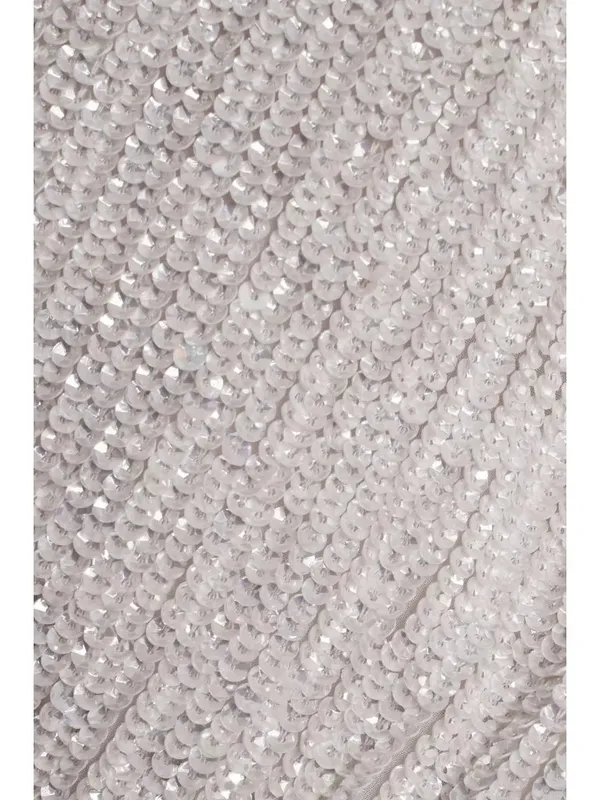 NWT retrofete Gabrielle Robe in Moonglow White Sequin Mini Wrap Dress S $635 - Image 4