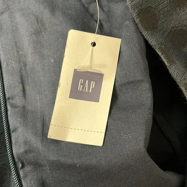 GAP NWT Deep True Navy Jacquard Dot Sleeveless Shift Dress Size Small - Image 8