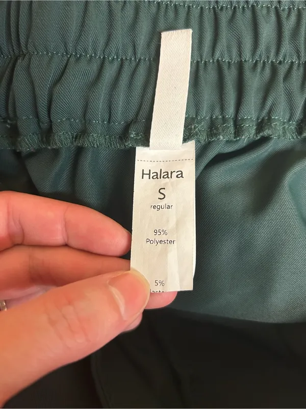 Halara High-Waist Wide Leg Trousers in Dark Green Size Small - Image 8