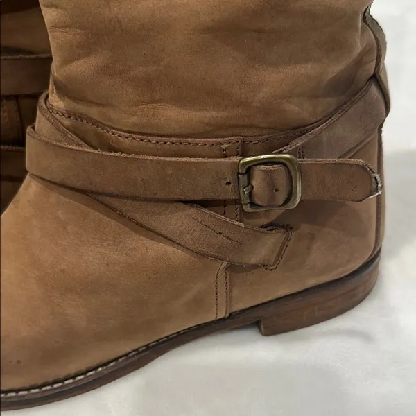 1937 Footwear Brown Over the Knee Suede Boots with Timeless Style - Image 2