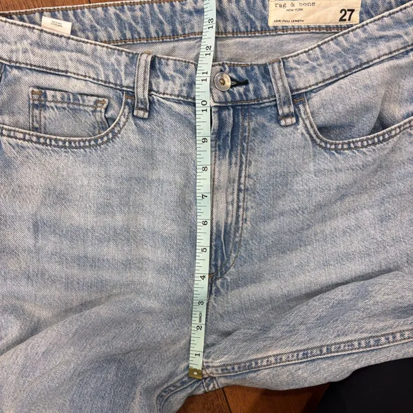 Rag & Bone Lori Featherweight High-Rise Wide Leg Full Length Jeans Womens Sz 27 - Image 9