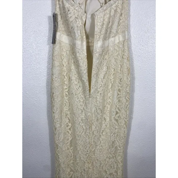 Lulus Zenith Cream Lace Maxi Dress NWT Size XS Halter Full Length Bridal Gown - Image 10