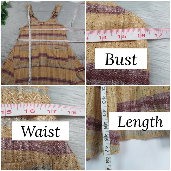 FREE PEOPLE Harper Striped Maxi Tank A-Line Swing Dress Women's Size Small - Image 11