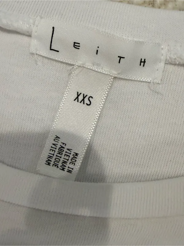 Leith White Ruched Asymmetrical Midi Dress XXS - Image 5