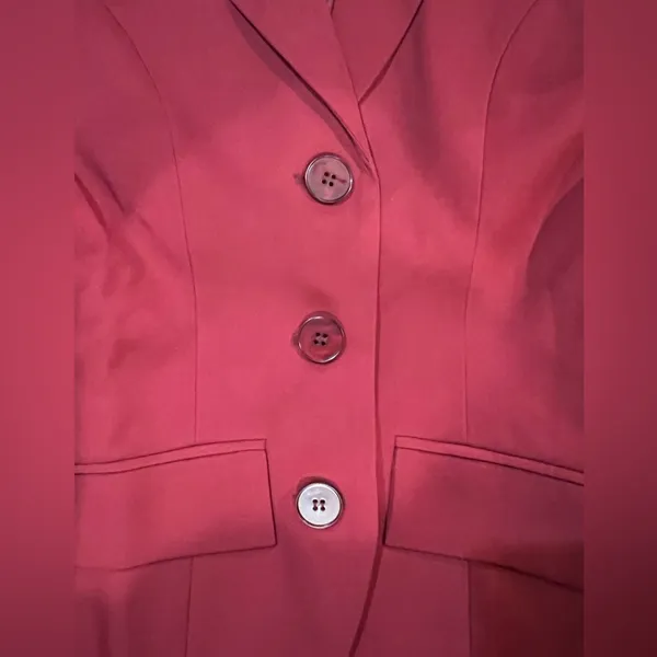 COMMENSE Split Button Slim Fitted Blazer COLOR - Burgundy Size XS NWT - Image 10
