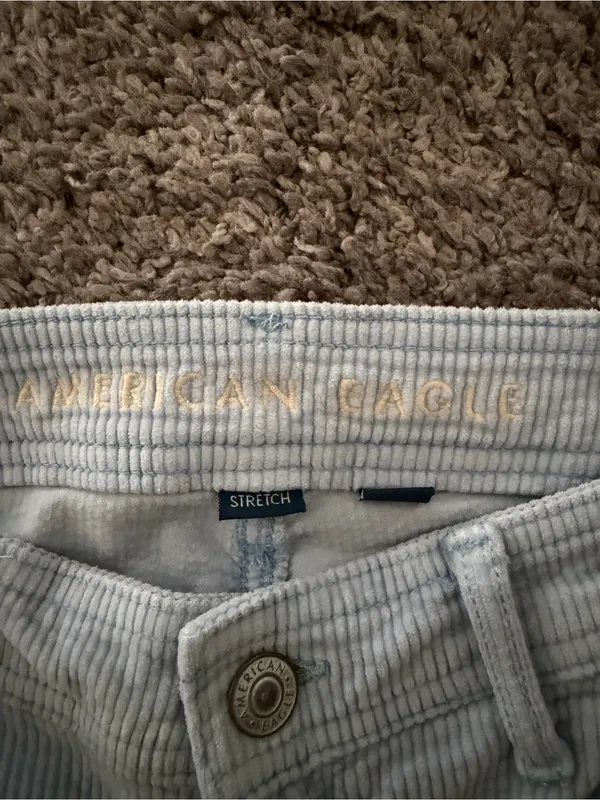 American Eagle Light Blue Cargo Wide-Leg Pants - Image 6