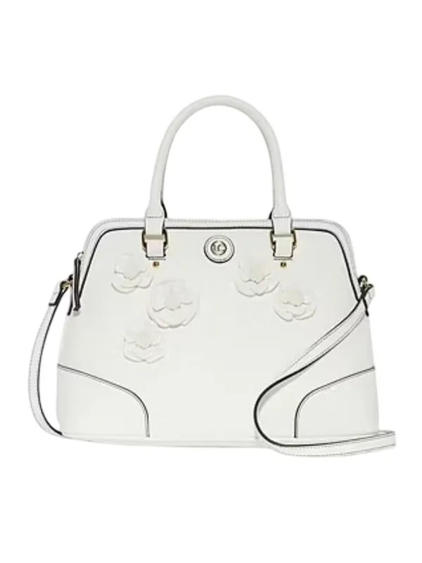 Liz Claiborne Nayla Dome Satchel Handbag in White New Womens Tote Bag Purse - Image 11