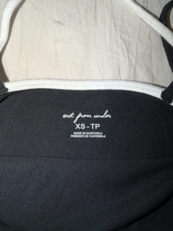 Urban Outfitters Black Tank with White Contrast Trim - Image 2