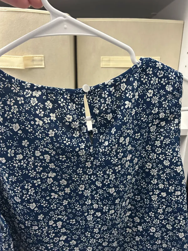 Floral blue tank Size L - Image 2