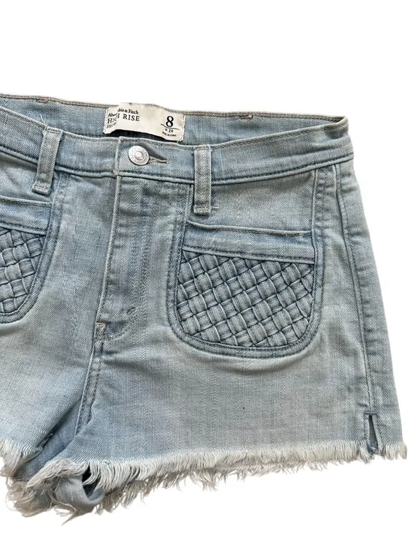 ABERCROMBIE & FITCH High Rise Denim Shorts Size 29 / US 8 - Image 4